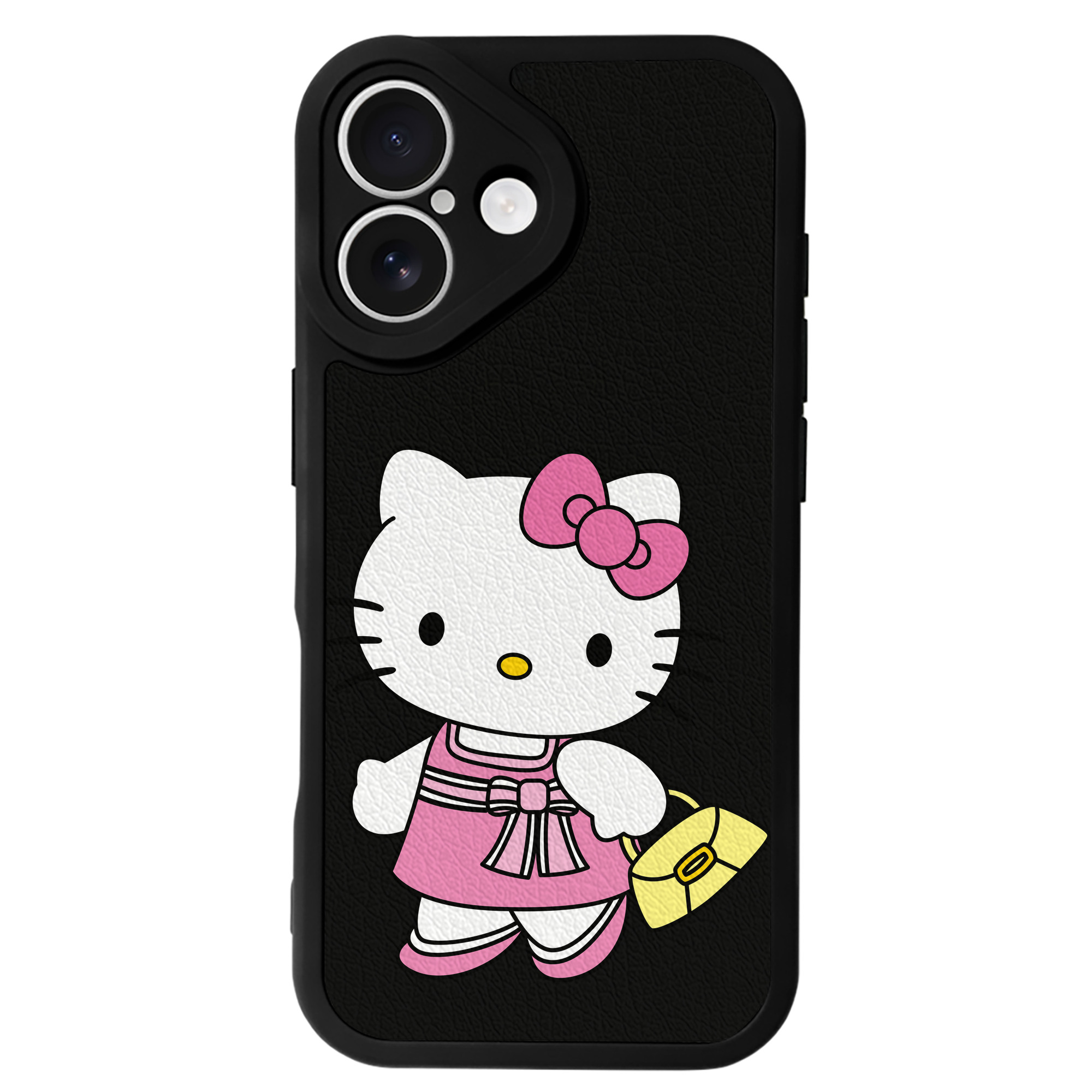 （画像用） Hello Kitty ハローキティ 【iPhone 16シリーズ対応】シリコンスマホケース（レザー調） 材質：シリコン